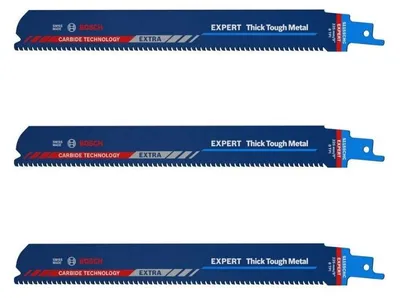 Image de 3 Lames scie sabre BOSCH EXPERT 2608900369 Carbure Endurance Métal 225mm