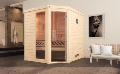 Produktbild von weka Massivholzsauna Turku2 GTF, Kompakt 9,0 x B x T x H  x 195 x 195 x 205