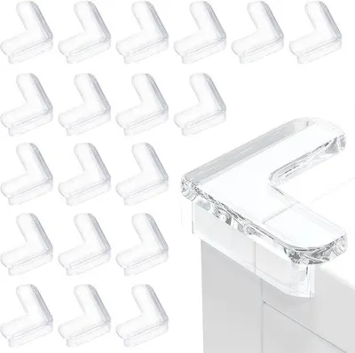 Produktbild von Famanu Eckenschutz 20 Stück - Transparente Tischkantenschutz mit starker Klebekraft