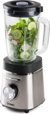 Immagine prodotto di Frullatore da tavolo con contenitore in vetro - 1400 W - DOMO DO740BL