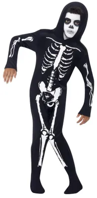 Produktbild von Skelett Overall - Halloween Kostüm Kinder Junge Kindergröße: 140