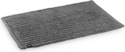 Produktbild von Badematte Plain Lines XL, 70 cm, grau, Baumwolle, Linienmuster, Anti-Rutschbeschichtung