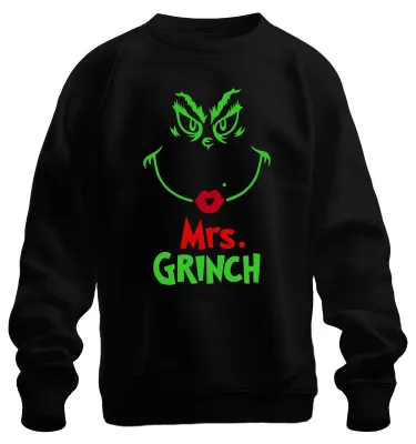 Produktbild von Mrs. GRINCH Weihnachten Lustig Weihnachtsfrau Grinch Sweatshirt Pullover, Schwarz, M