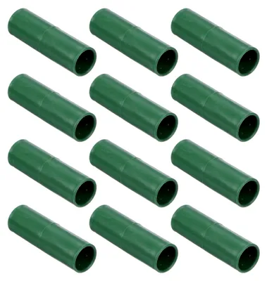 Produktbild von 12 Stück 16mm Gewächshausrahmen-Verbindungsstücke, Kupplungsrohrverschraubung für Weinlaube/Sonnenschutzschuppen/Gartenpflöcke, Gewächshauszubehör