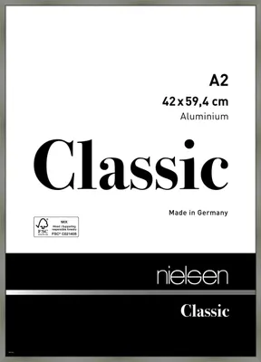Produktbild von nielsen Aluminium Bilderrahmen Classic, 42x59,4 cm (A2), Platin