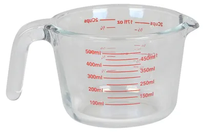 Produktbild von Kuchenmessbecher/mischbecher - Glas - transparent - 500 ml - Ausguss