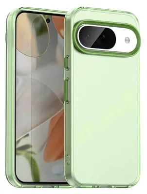 Produktbild von Handyhülle für Google Pixel 9 / 9 Pro Schlank Durchscheinend Matt Stoßfest Schutzhülle Grün