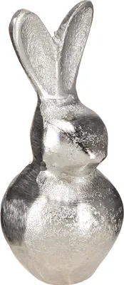 Produktbild von Deko-Hase Silber 3er Set – Metall Osterdeko modern und stilvoll, 3 Stück
