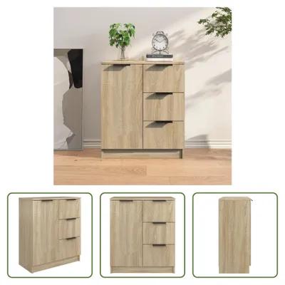 Zdjęcie produktu dla Kredens The Living Store dąb sonoma 60x30x70 cm materiał drewnopochodny