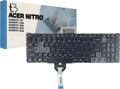 Immagine prodotto di Tastiera per laptop Tradebit per Acer AN517, AN517-41, AN517-52, AN515-58, AN515-56, AN515-57, QWERTY USA, retroilluminata
