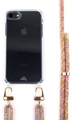 Produktbild von Rainbow Vibes Transparant Cord Hülle  - Kompatibel mit iPhone 7/8 Plus