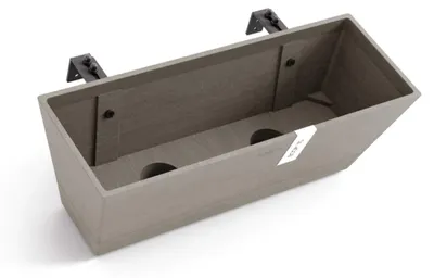 Produktbild von Ecopots Bewässerungsblumenkasten Bruges Balcony 48 cm taupe zum Aufhängen