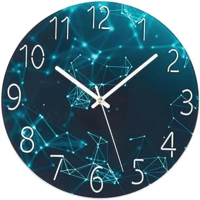 Productafbeelding van PromoHome® Stille wandklok met modern design – 30 cm diameter, geruisloze quartz uurwerk, groen