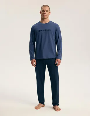 Imagen del producto de Pijama largo Henderson de algodón 100%, de gran comodidad, talla XL