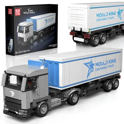 Obrázok produktu pre Sada stavebných blokov Mould King 24070 – model nákladného auta s kontajnerom, kreatívna sada stavebných blokov s motívom nákladného auta, vhodná pre deti/dospelých/kolekcionárov (od 8 rokov) (548 kusov)