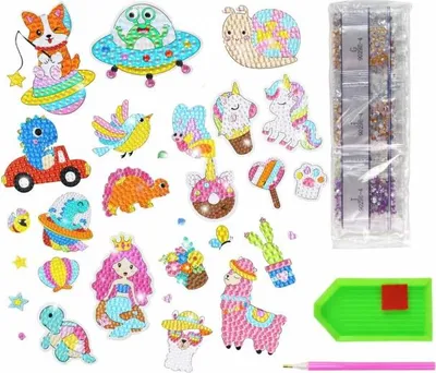 Produktbild von LEAN Toys 19581 Aufkleber zum Aufkleben von Diamanten – Diamantmalerei