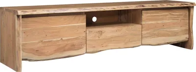 Image de MASSIVMOEBEL24 | Meuble TV 191x45 Acacia laqué Bois naturel PURE ACACIA #702