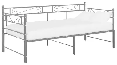 Produktbild von vidaXL Tagesbett Ausziehbar Grau Metall 90x200 cm