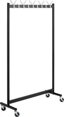 Produktbild von HAKU Rollgarderobe alu, schwarz - Aluminium, Metall, B/H/T: 103x174x39 cm