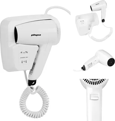 Produktbild von Physa SICCO 1200W Hotelpool Wand-Haartrockner, weiß