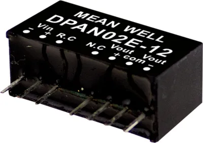Produktbild von MEANWELL DPAN02B-15, DC DC-Wandler, 18-36V:+ -15V 67mA 2W