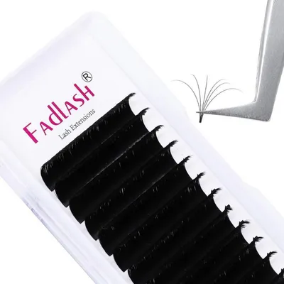 Produktbild von Selbstfächernde Volumen Wimpern Easy Fan Lashes 0.07mm D 17mm Schwarz