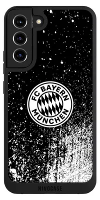 Produktbild von NIVOCASE Handyhülle für Samsung Galaxy S22+  Hülle NIVOpure Case Schwarz FC Bayern München FCB Offizielles Lizenzprodukt