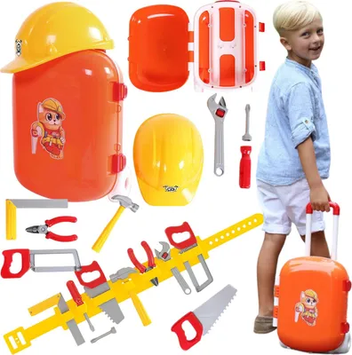 Obrázok produktu pre Sada náradia v kufríku, nastaviteľná rukoväť, stavebná prilba, kladivo, 5866