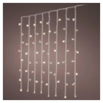 Productafbeelding van LED gordijnverlichting buiten 2x2m-240L transparant warm wit Lumineo