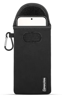 Productafbeelding van MobyDefend Hoesje - Geschikt voor  Xiaomi Redmi Note 17 Pro Max 5G -  Neopreen Pouch Met Karabijnhaak - Insteek - Riemlus  - Zwart