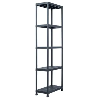 Immagine prodotto di Scaffali 5 pz Nero 125 kg 60x30x180 cm in Plastica