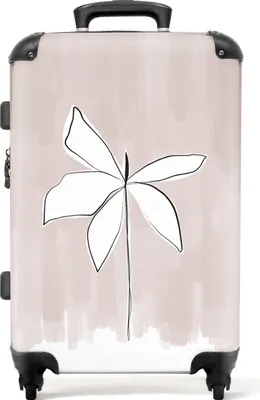 Obrázek produktu pro NoBoringSuitcases.com - Velký dámský kufr Flower - Cestovní kufr na 4 kolečkách - Vozík na kolečkách 72 litrů - Dámský kufr na kolečkách velký - Prostorný kufr 20 kg - Kufry pro dospělé - Kufr střední velikosti - Lehká zavazadla - Tvrdý kufr XLKufr střední 67x43x25 cm, 72L,