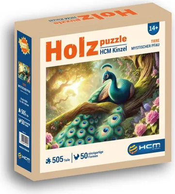 Produktbild von Holzpuzzle - Mystischer Pfau 505 Teile