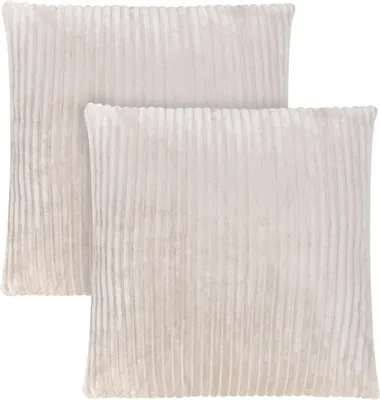 Produktbild von Aspero 2 Kissenbezüge aus Streifen-Flanell 80x80 cm