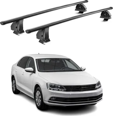 Obrázok produktu pre Oceľové strešné nosiče pre VW Jetta VI 2010-2018 uzamykateľné 75 kg 2 ks čierne