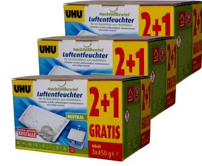 Produktbild von 9x450g UHU Luftentfeuchter Nachfüllbeutel