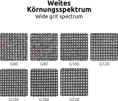 Produktbild von MioTools Spider Schleifgitter, 280 x 93 mm, f. Handschleifer, Siliciumcarbid (10 Stk.) K180
