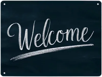 Produktbild von Welcome Metallschild XL in 21x28 cm