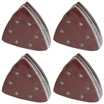 Produktbild von Schleifpapier-Set 100 Blatt für Deltaschleifer 93x93x93mm K40–180 Holz