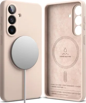 Produktbild von Handyhülle für Galaxy S26 Plus, Ringke Silicone Magnetic mit MagSafe, Rosa und Braun