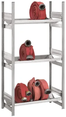 Produktbild von Schlauchregal - 4 Böden - Traglast 500 kg - 2.500 x 535 x 1.060 mm (HxBxT) - verzinkt