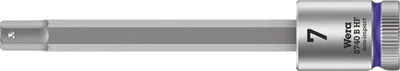 Produktbild von Wera 05003038001, Buchse, 3/8", Metrisch, 1 Kopf/Köpfe, 7 mm, Chrom-Vanadium-Stahl