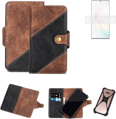 Produktbild von K-S-Trade Handyhülle Schutzhülle Bookstyle Case kompatibel mit Samsung Galaxy Note10+ 5G Exynos Klapphülle Cover Hülle Schutztasche 1x