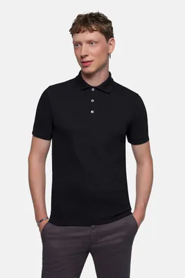 Produktbild von HAKRO Stretch Polo 822 schwarz, 2XL