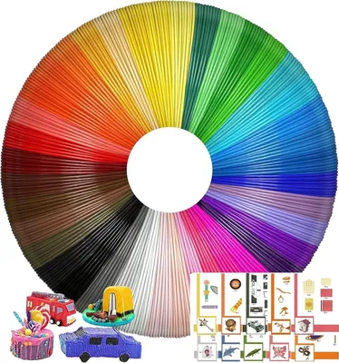 Produktbild von 3D-Stift-Filament-Nachfüllungen, 3D-Zeichenstift-Nachfüllung, 20 helle Farben, 3D-Stift-Filament-Nachfüllungen, 3D-Doodler-Stift-Nachfüllungen mit hochpräzisem Durchmesser, keine Verstopfung, Filament-Nachfüllung, sicher für Kinder (328 Fuß)