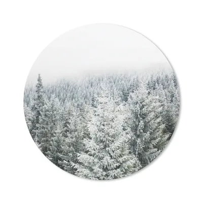 Produktbild von MuchoWow® Mauspad Mousepad Wald - Schnee - Winter - Jahreszeiten - Tannenbaum 30x30 cm - Mousepads - Maus Mat - Pad - Mausunterlage - Tischunterlage - Schreibtischmatten