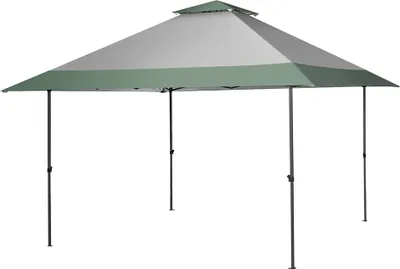 Produktbild von COSTWAY 4x4m Pop-Up-Pavillon, Gartenpavillon mit doppelt belüftetem Dach, verbreiterten Traufen & Rolltasche, Faltpavillon UV-Schutz 50+, Gartenzelt für Garten, Terrasse