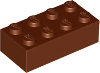 Image de 100x LEGO brique 2x4, rouge-brun