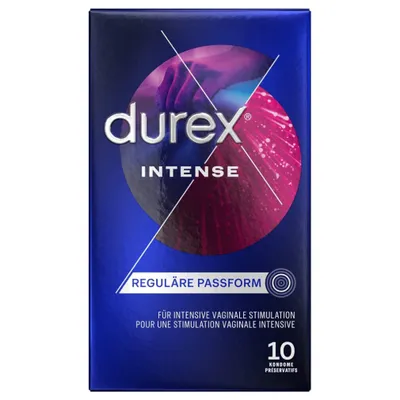 Zdjęcie produktu dla Durex Intense Orgasmic Miętowe Prążkowane Prezerwatywy 10 szt.