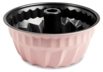 Produktbild von wenco Mini-Gugelhupfform, 18 cm Durchmesser, ideal für kleine Kuchen, hochwertige Antihaftbeschichtung, aus robustem Stahl, gleichmäßige Wärmeverteilung, in stilvollem Rosa, leicht zu reinigen